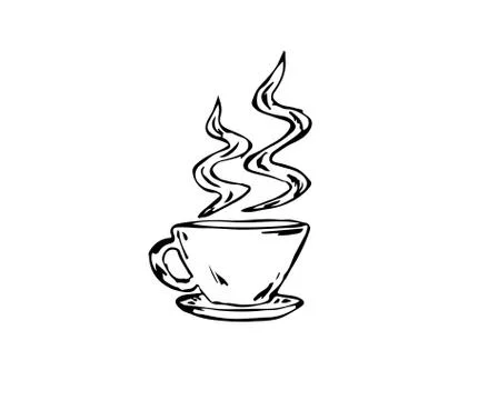 Vectorized cup of coffee Stock Illustration