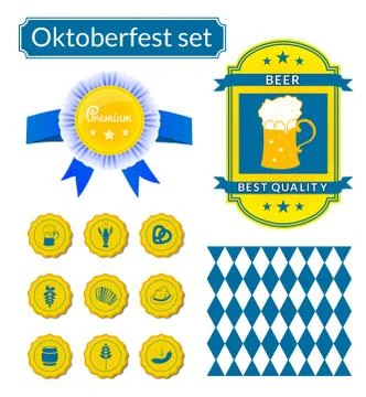 Vectoroktoberfest icons set Stock Illustration
