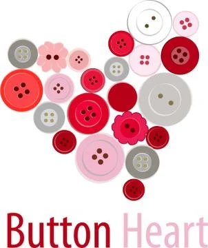 Vectors illustration of Button Heart Stock Illustration