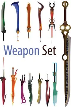 Vectors illustration of Weapon set Stock Illustration