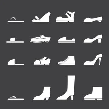 Vector.shoes icon set Stock Illustration