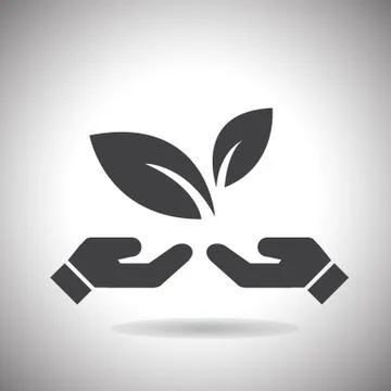 Vector.tree on hands Stock Illustration