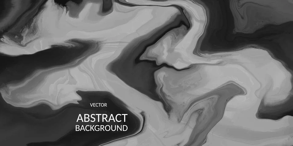 VectorVector abstract marble texture black color, Fluid design backgrounds Stock Illustration