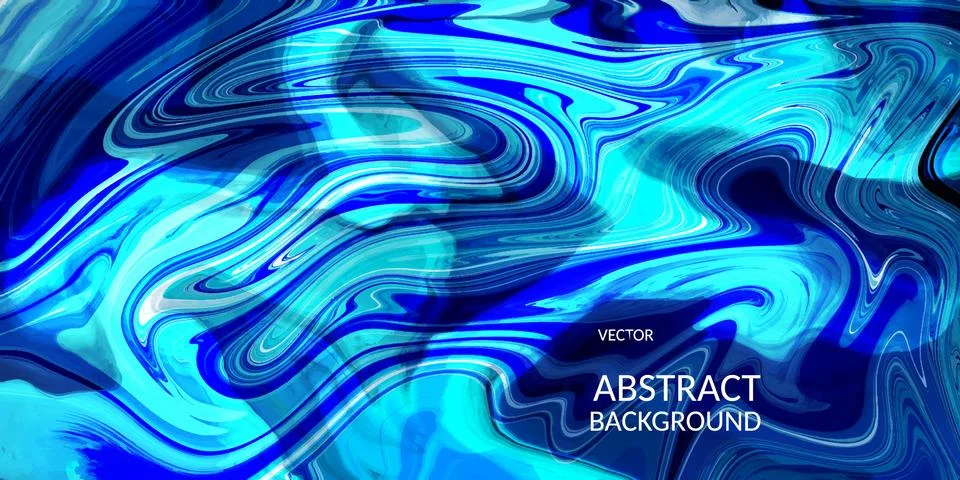 VectorVector abstract marble texture blue color, Fluid design backgrounds Stock Illustration