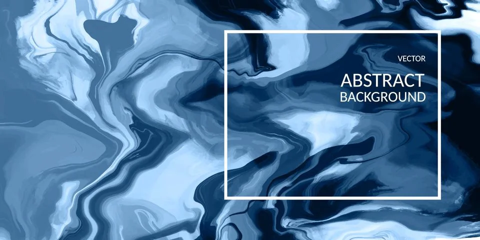 VectorVector abstract marble texture blue color, Fluid design backgrounds Illustrazione stock