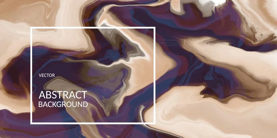VectorVector abstract marble texture brown color, Fluid design backgrounds Stock Illustration