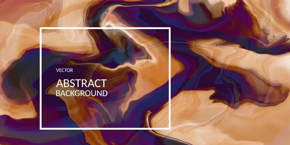 VectorVector abstract marble texture brown color, Fluid design backgrounds Stock Illustration