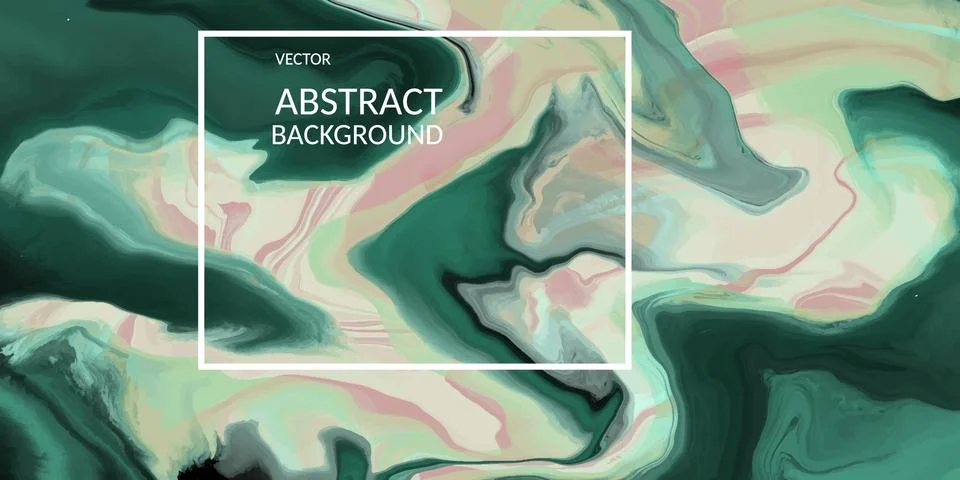 VectorVector abstract marble texture green color, Fluid design backgrounds Stock Illustration