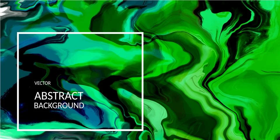 VectorVector abstract marble texture green color, Fluid design backgrounds Stock Illustration