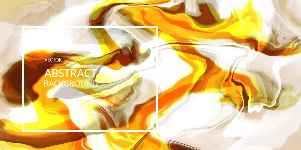 VectorVector abstract marble texture yellow color, Fluid design backgrounds Stock Illustration