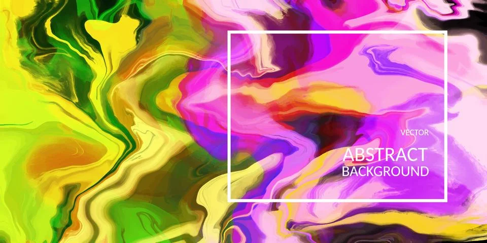 VectorVector abstract marble texture yellow and pink color, Fluid design Stock Illustration