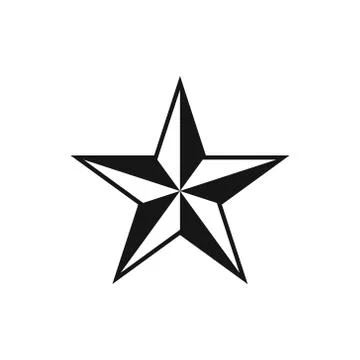 Vectr illustration of five pointed star. Isolated Stock Illustration