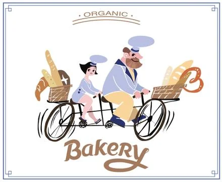 Vectr logo for Family Bakery 스톡 일러스트