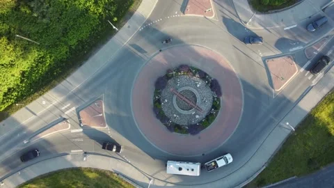 Vedder Bridge roundabout2 Stock Footage 200804739
