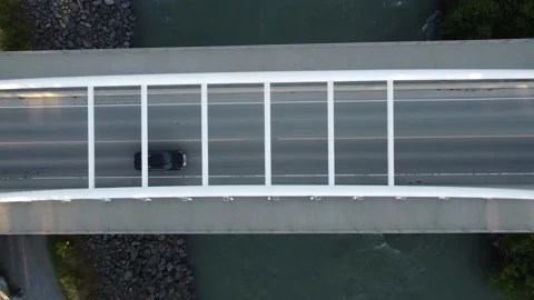 Vedder bridge topdown Stock Footage 200686248