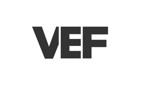 VEF logo design template with strong and modern bold text. Initial based ve.. Stock Illustration
