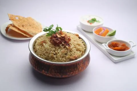 Veg Biriyani Stock Photos