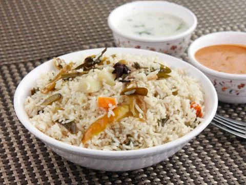 Veg biryani Stock Photos