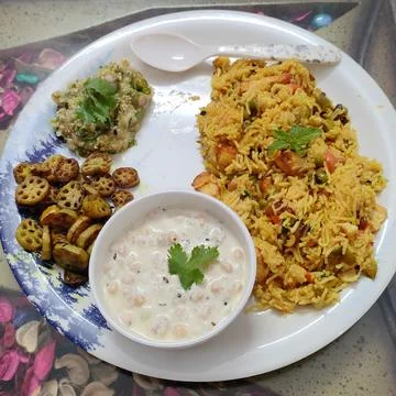 Veg Biryani Stock Photos