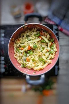 Veg pasta Stock Photos