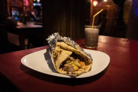 Veg Spring Roll OR Wrap also known as Franky, made using Paneer Stockfoto's