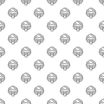 Vegan broccoli pattern seamless イラスト素材