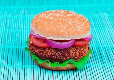 Vegan burger Stock Photos