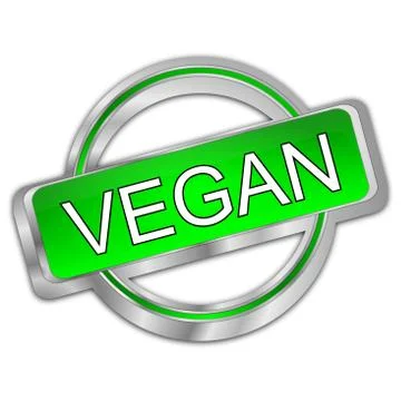 Vegan Button Stock Illustration