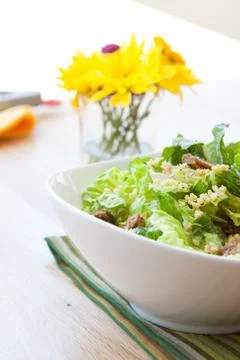 Vegan caesar salad Stock Photos