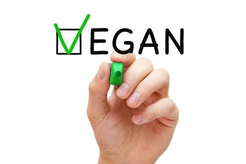 Vegan Check Mark Concept 스톡 사진
