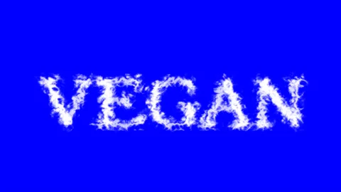 Vegan cloud text effect blue isolated background Stock Footage 138722281