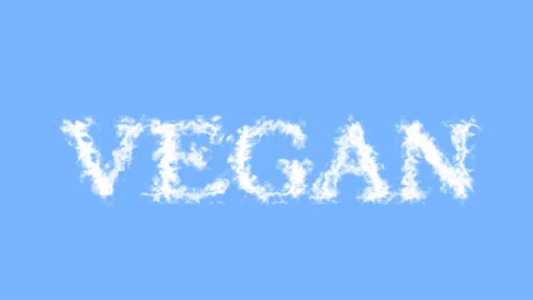 Vegan cloud text effect sky isolated background Stock Footage 138722284