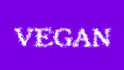 Vegan cloud text effect violet isolated background Video stock 138722285