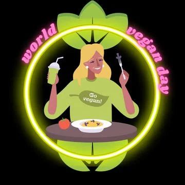 Vegan day Stock Illustration