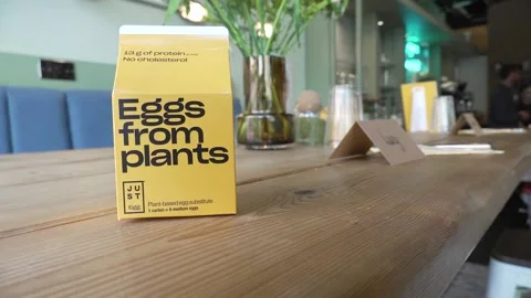 Vegan egg launched in the UK Stock Footage 314405043