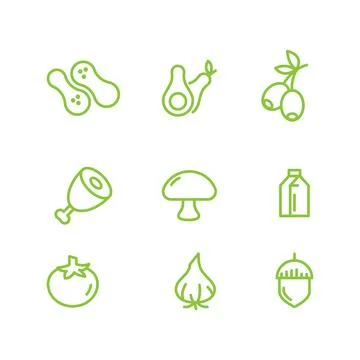 Vegan element Vector icon design illustration Stock Illustration