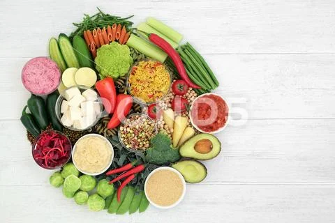Vegan Food for a Healthy Diet Stock-Fotos