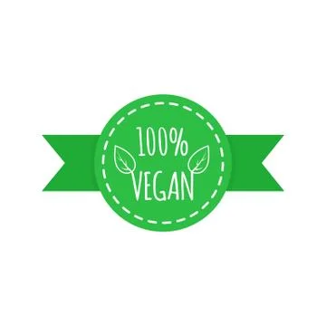 Vegan food icon. Vector elements for labels, logos, badges, stickers Stock Illustration