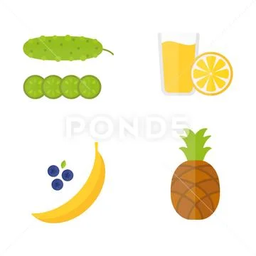 Vegan food nature restaurant fruit vegetarian healthy diet vegetable vector Stock Illustration