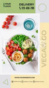 VEGAN FOOD Modello PSD