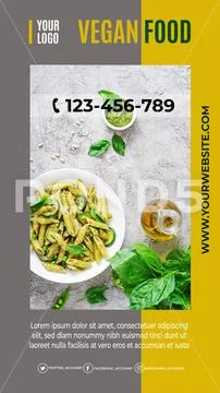 Vegan Food Modello PSD