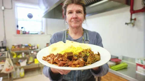 Vegan food is tasty Stock Footage 234078341