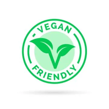 Vegan friendly icon design Stock Illustration