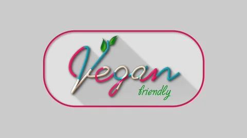Vegan friendly title in an oval shape with alpha channel Stock-Footage 129153240