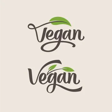 Vegan Handwritten lettering vector illustration Illustrazione stock