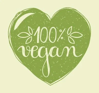 Vegan heart Stock Illustration
