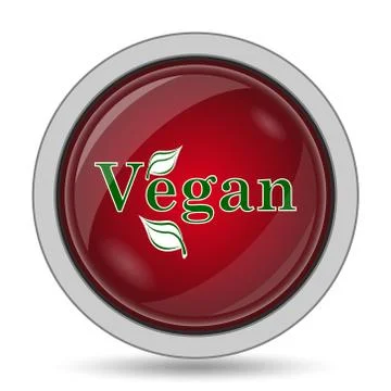 Vegan icon. Internet button on white background.. Stock Illustration