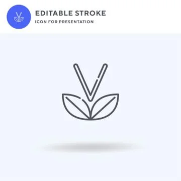 Vegan icon vector, filled flat sign, solid pictogram isolated on white, logo  Stockillustratie