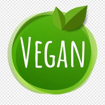 Vegan Label Isolated Transparent Background Stock Illustration