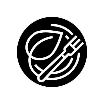 Vegan leaf glyph icon vector illustration 스톡 일러스트